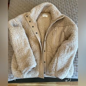 Abercrombie Sherpa Oversized Bomber Style Jacket